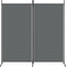 vidaXL - Kamerscherm - met - 2 - panelen - 175x180 - cm - stof - antracietkleurig