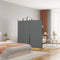 vidaXL - Kamerscherm - met - 2 - panelen - 175x180 - cm - stof - antracietkleurig