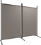 vidaXL - Kamerscherm - met - 2 - panelen - 175x180 - cm - stof - antracietkleurig