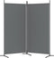 vidaXL - Kamerscherm - met - 2 - panelen - 175x180 - cm - stof - antracietkleurig