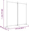 vidaXL - Kamerscherm - met - 2 - panelen - 175x180 - cm - stof - antracietkleurig