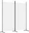 vidaXL - Kamerscherm - met - 2 - panelen - 175x180 - cm - stof - wit