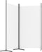 vidaXL - Kamerscherm - met - 2 - panelen - 175x180 - cm - stof - wit