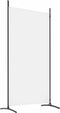 vidaXL - Kamerscherm - met - 2 - panelen - 175x180 - cm - stof - wit