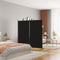 vidaXL - Kamerscherm - met - 2 - panelen - 175x180 - cm - stof - zwart