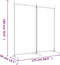 vidaXL - Kamerscherm - met - 2 - panelen - 175x180 - cm - stof - zwart