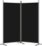 vidaXL - Kamerscherm - met - 2 - panelen - 175x180 - cm - stof - zwart