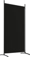 vidaXL - Kamerscherm - met - 2 - panelen - 175x180 - cm - stof - zwart