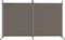 vidaXL - Kamerscherm - met - 2 - panelen - 346x180 - cm - stof - antracietkleurig
