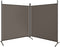 vidaXL - Kamerscherm - met - 2 - panelen - 346x180 - cm - stof - antracietkleurig