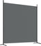 vidaXL - Kamerscherm - met - 2 - panelen - 346x180 - cm - stof - antracietkleurig