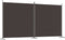 vidaXL - Kamerscherm - met - 2 - panelen - 348x180 - cm - stof - bruin