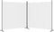 vidaXL - Kamerscherm - met - 2 - panelen - 348x180 - cm - stof - wit