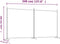 vidaXL - Kamerscherm - met - 2 - panelen - 348x180 - cm - stof - wit