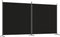 vidaXL - Kamerscherm - met - 2 - panelen - 348x180 - cm - stof - zwart