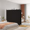 vidaXL - Kamerscherm - met - 2 - panelen - 348x180 - cm - stof - zwart