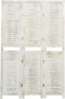 vidaXL - Kamerscherm - met - 3 - panelen - 105x165 - cm - hout - antiekwit