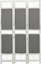 vidaXL - Kamerscherm - met - 3 - panelen - 105x165 - cm - stof - grijs