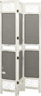 vidaXL - Kamerscherm - met - 3 - panelen - 105x165 - cm - stof - grijs