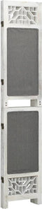 vidaXL - Kamerscherm - met - 3 - panelen - 105x165 - cm - stof - grijs