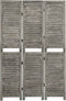 vidaXL - Kamerscherm - met - 3 - panelen - 106,5x166 - cm - massief - hout - grijs