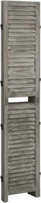 vidaXL - Kamerscherm - met - 3 - panelen - 106,5x166 - cm - massief - hout - grijs
