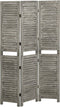 vidaXL - Kamerscherm - met - 3 - panelen - 106,5x166 - cm - massief - hout - grijs