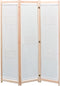vidaXL - Kamerscherm - met - 3 - panelen - 120x170x4 - cm - stof - crème