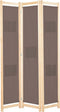 vidaXL - Kamerscherm - met - 3 - panelen - 120x170x4 - cm - stof - bruin
