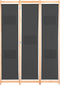 vidaXL - Kamerscherm - met - 3 - panelen - 120x170x4 - cm - stof - grijs