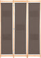 vidaXL - Kamerscherm - met - 3 - panelen - 120x170x4 - cm - stof - bruin