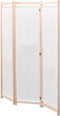 vidaXL - Kamerscherm - met - 3 - panelen - 120x170x4 - cm - stof - crème