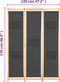 vidaXL - Kamerscherm - met - 3 - panelen - 120x170x4 - cm - stof - grijs