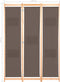 vidaXL - Kamerscherm - met - 3 - panelen - 120x170x4 - cm - stof - bruin