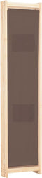 vidaXL - Kamerscherm - met - 3 - panelen - 120x170x4 - cm - stof - bruin