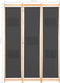 vidaXL - Kamerscherm - met - 3 - panelen - 120x170x4 - cm - stof - grijs