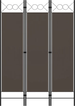 vidaXL - Kamerscherm - met - 3 - panelen - 120x180 - cm - antraciet