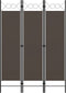 vidaXL - Kamerscherm - met - 3 - panelen - 120x180 - cm - antraciet