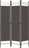 vidaXL - Kamerscherm - met - 3 - panelen - 120x180 - cm - antraciet