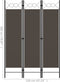 vidaXL - Kamerscherm - met - 3 - panelen - 120x180 - cm - antraciet