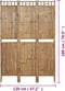 vidaXL - Kamerscherm - met - 3 - panelen - 120x180 - cm - bamboe