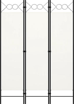 vidaXL - Kamerscherm - met - 3 - panelen - 120x180 - cm - wit