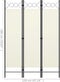 vidaXL - Kamerscherm - met - 3 - panelen - 120x180 - cm - wit