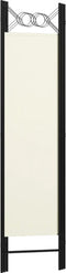 vidaXL - Kamerscherm - met - 3 - panelen - 120x180 - cm - wit