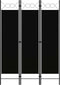 vidaXL - Kamerscherm - met - 3 - panelen - 120x180 - cm - zwart