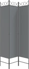 vidaXL - Kamerscherm - met - 3 - panelen - 120x200 - cm - stof - antracietkleurig