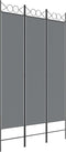vidaXL - Kamerscherm - met - 3 - panelen - 120x200 - cm - stof - antracietkleurig