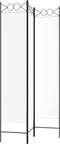 vidaXL - Kamerscherm - met - 3 - panelen - 120x200 - cm - stof - wit
