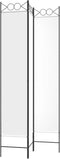 vidaXL - Kamerscherm - met - 3 - panelen - 120x220 - cm - stof - wit