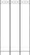 vidaXL - Kamerscherm - met - 3 - panelen - 120x220 - cm - stof - wit